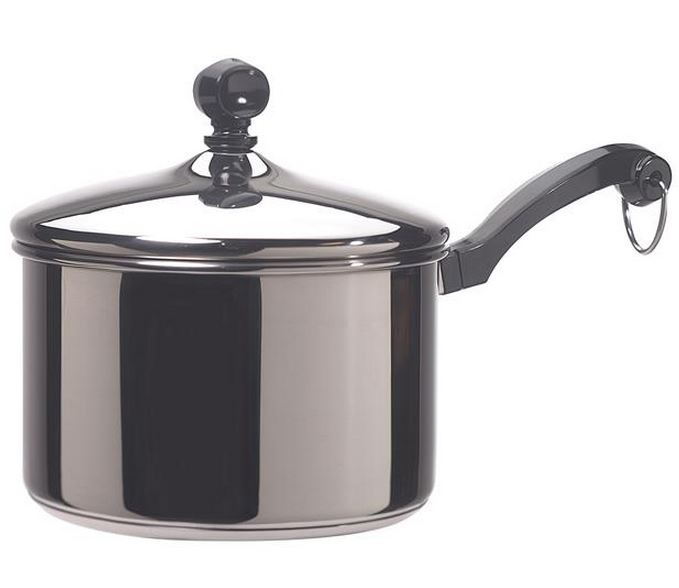 Farberware 50002 Stainless Steel Covered Saucepan, 2 Quart