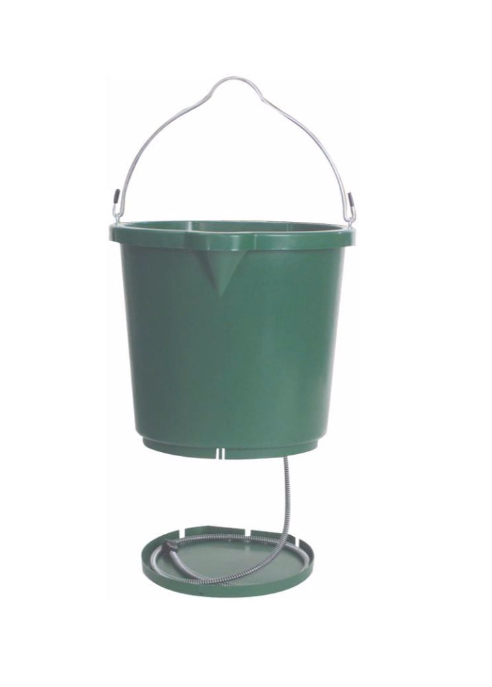 Farm Innovators FB120 Heated Flatback Bucket, Green, 5 Gallon