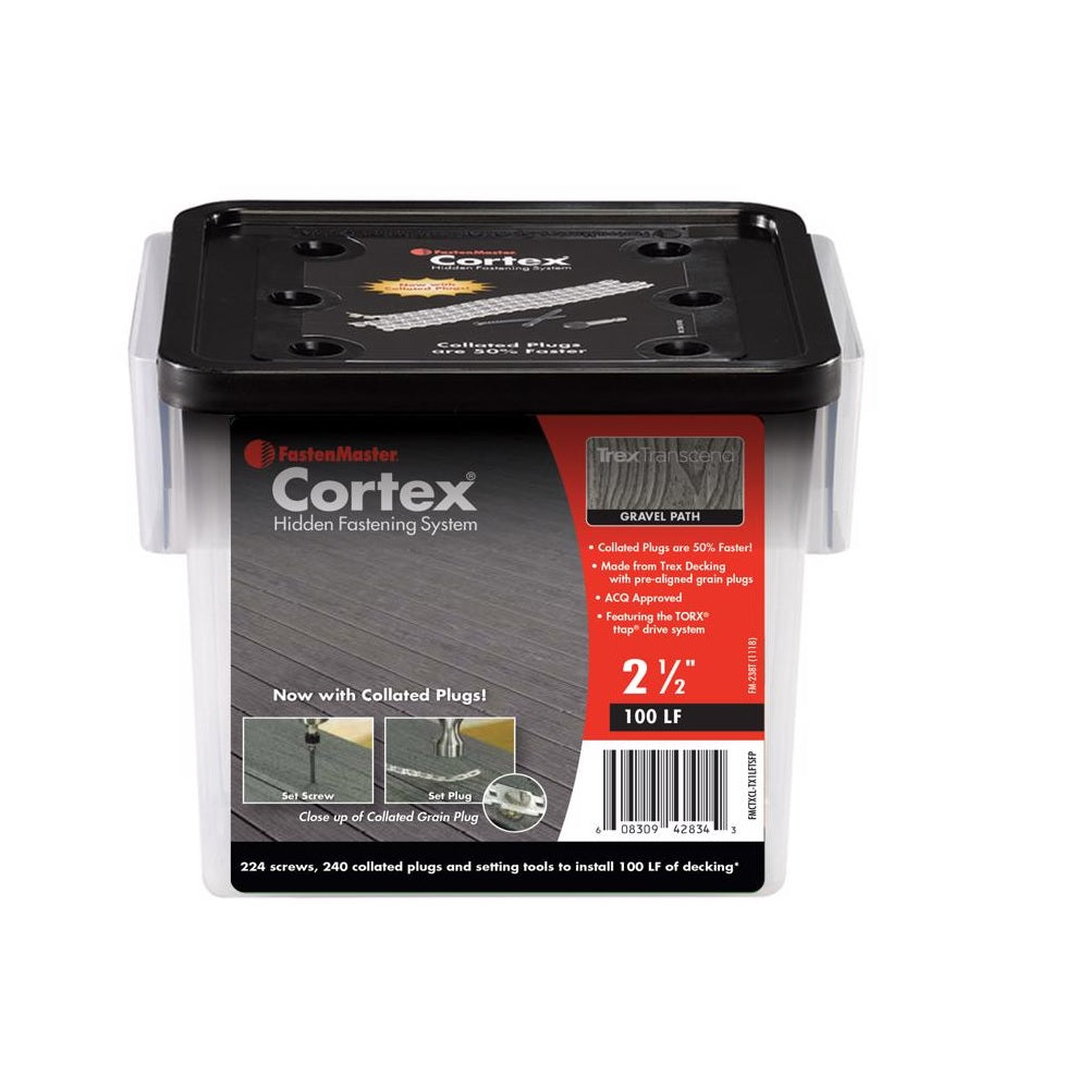 FastenMaster CTXCL-TX1LFTSGP Cortex Hidden Deck Fastener, 2-1/2 Inch ...