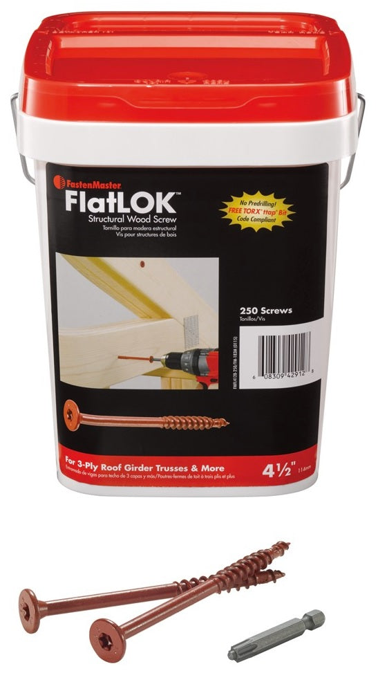 FastenMaster FlatLok Structural Wood Screws, low price, best ...
