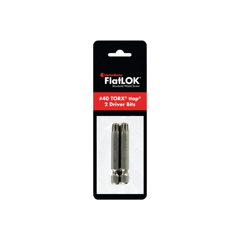 Fastenmaster FMTTAPT40BIT-2PK FlatLOK Driver Bit, #40 x 2"