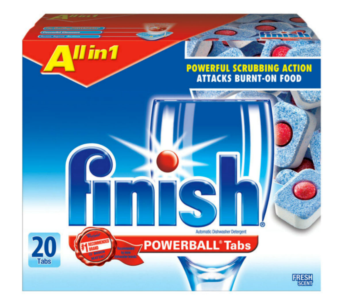 Finish 5170077050 Detergent Tabs, Fresh Scent