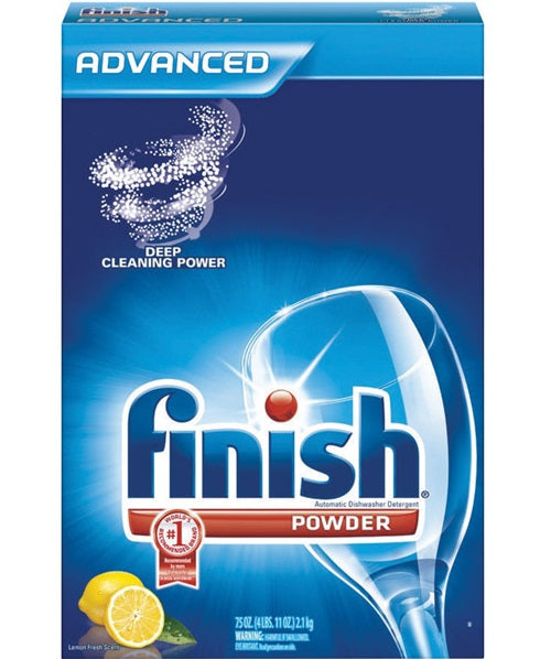 Finish 5170078234 Powder Dishwasher Detergent, Lemon Scent, 75 Oz