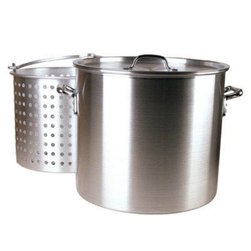 Fleur De Lis WG-RPB1100 Aluminum Boiling Pot With Basket, 100 Quart