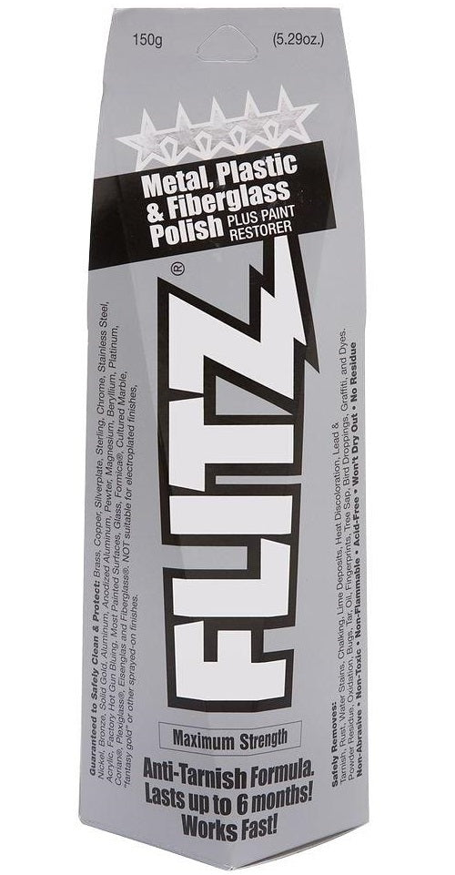 Flitz BU 03515 Metal, Plastic and Fiberglass Polish Paste Tube, 5.29 Oz