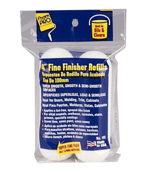 Foampro 165 Fine Finish Roller Refills 4"