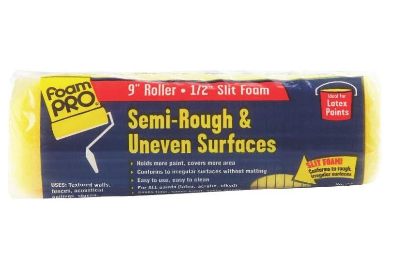 Foampro 22 Split Foam Roller, Semi Rough, 9" x 1/2"