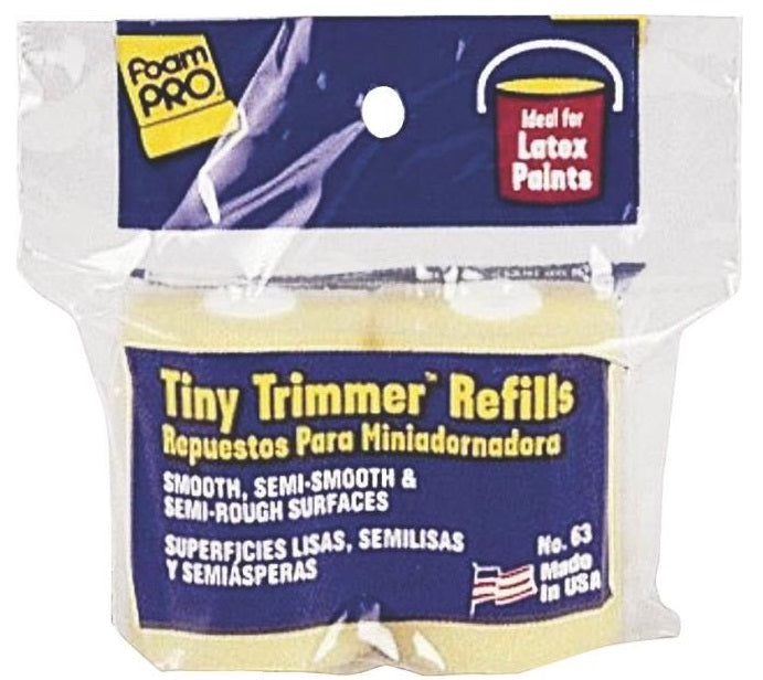 Foampro 63 Tiny Trimmer Refill With Foam Roller Cover, 3/8" Nap