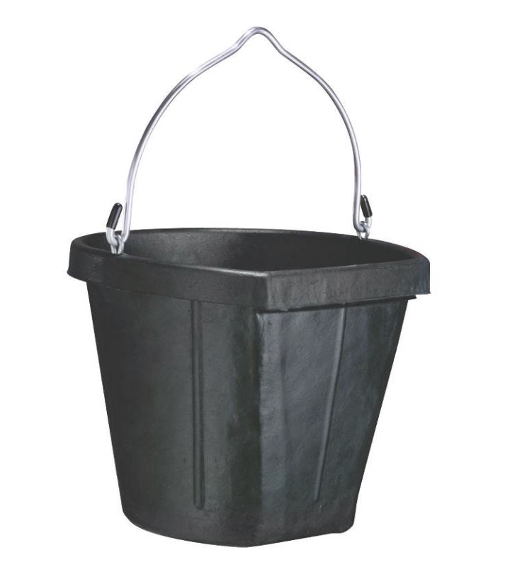 Fortex/Fortiflex B600-18 Flat Side Feed Bucket for Horses, 18-Quart