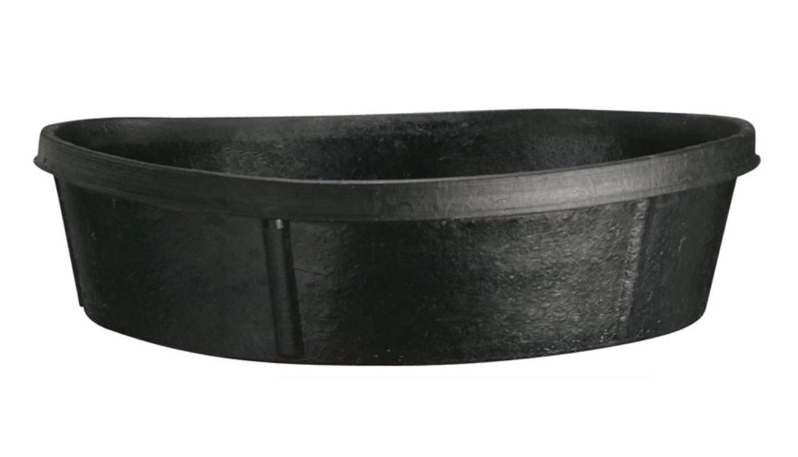 Fortex/Fortiflex CR350 Rubber Feed Pan, Black, 3 Gallon