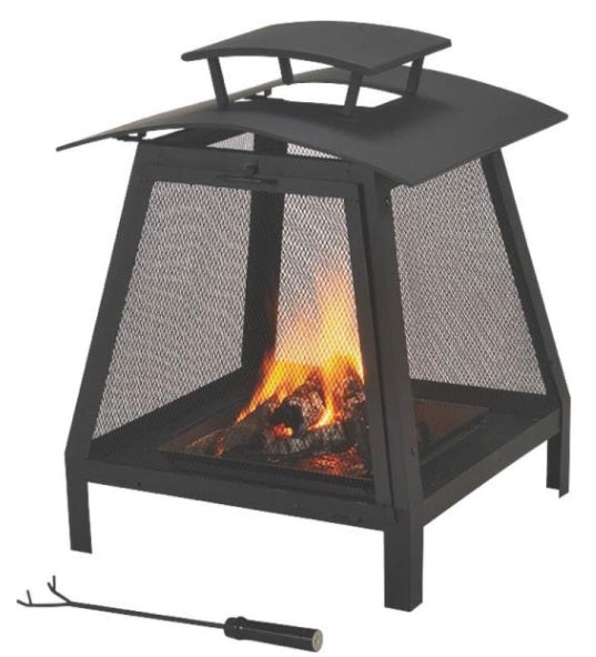 Seasonal Trends FP-102 Outdoor Fireplace, Black