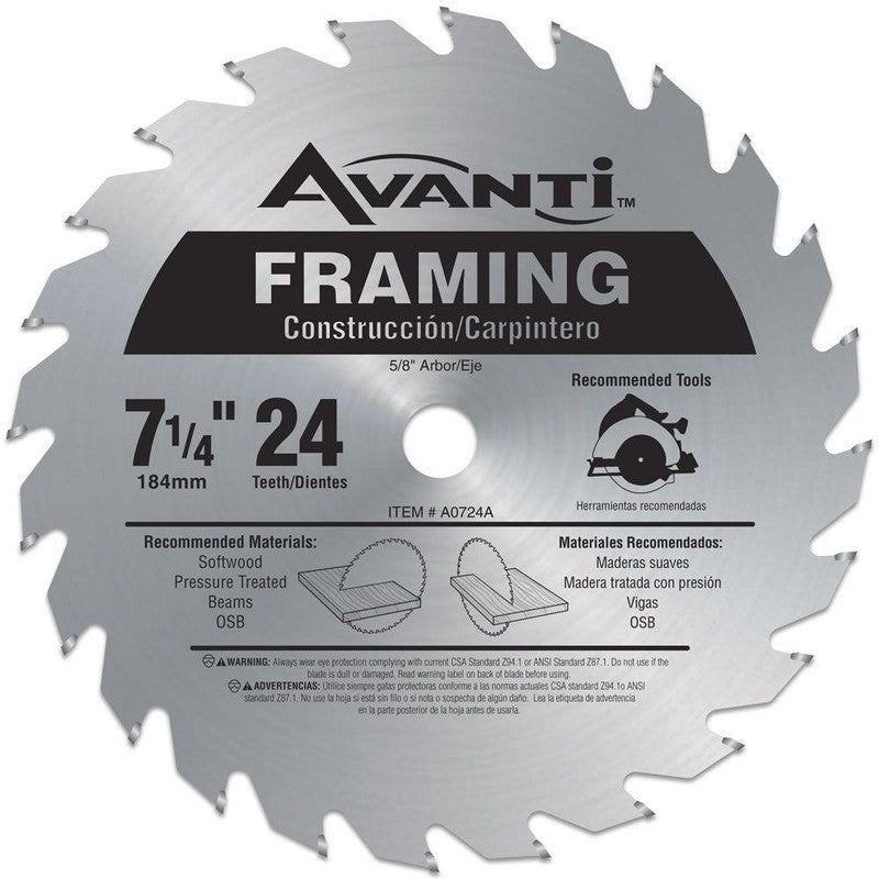 Freud A0724A Carbide Tipped Circular Saw Blade, 7 1/4"