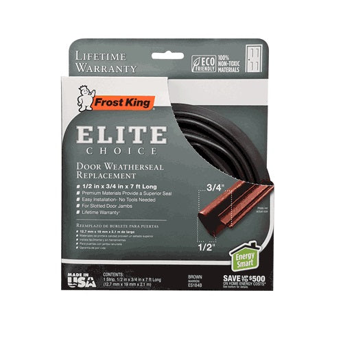 Frost King ES184B Elite Choice Door Weatherseal Replacement, Brown