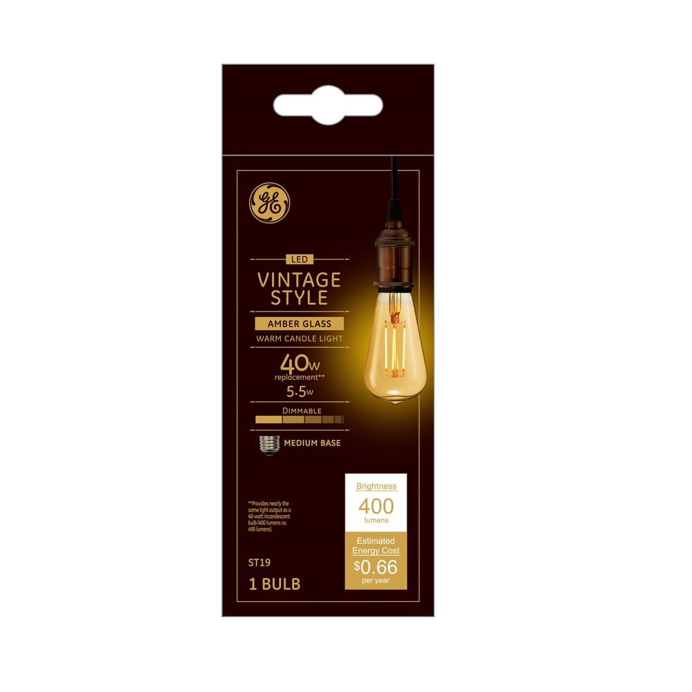 GE 36816 LED Vintage Bulb, 5.5 Watts, 120 Volt
