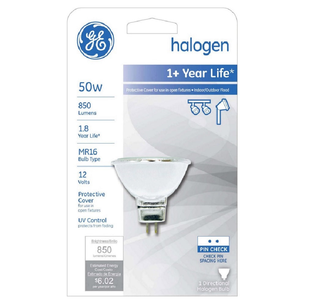 GE 81770 Edison Floodlight Halogen Bulb, 50 Watts, 12 Volt