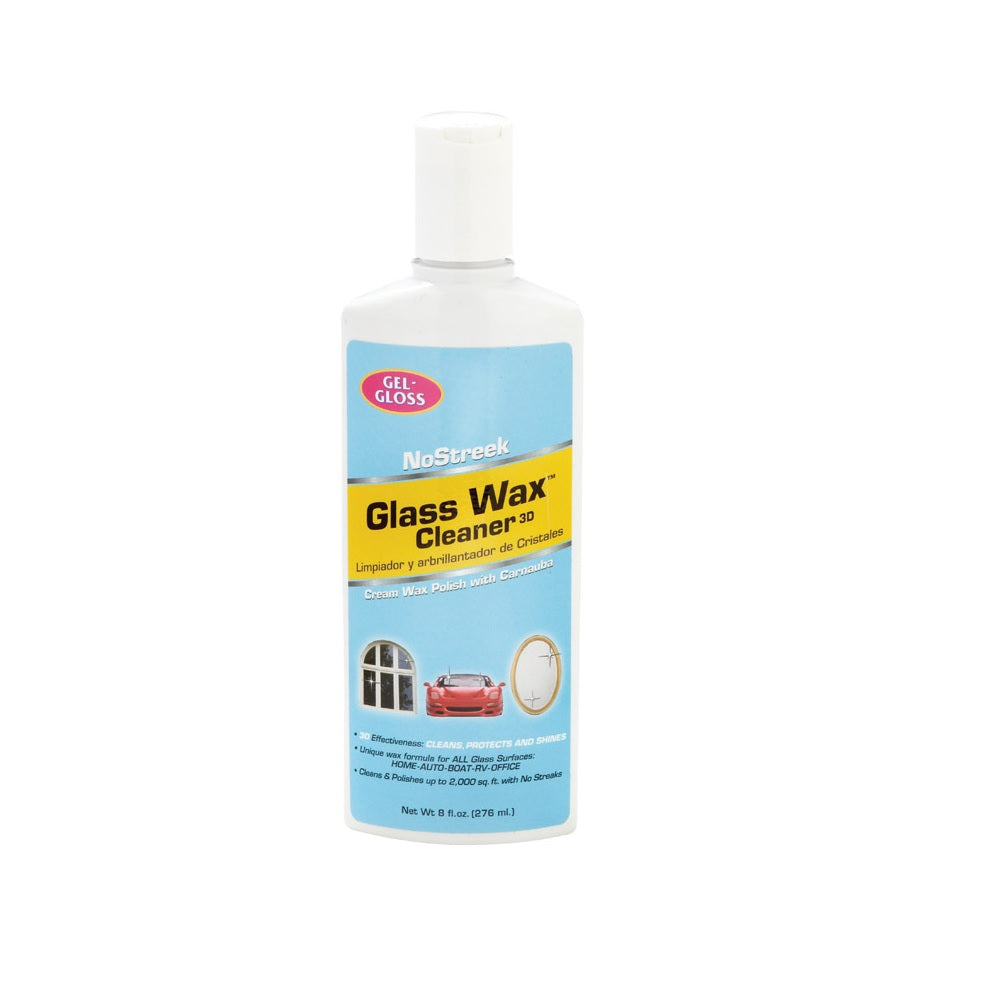 Gel-Gloss NS-8 NoStreek Glass Wax Cleaner, 8 Ounce