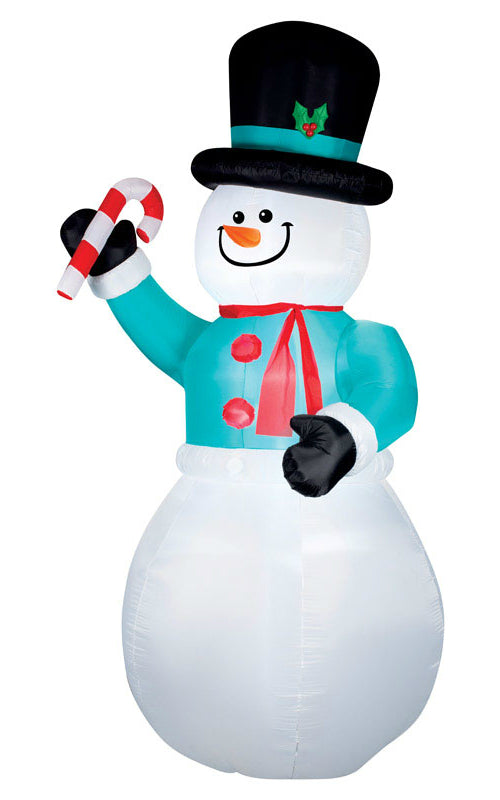 Gemmy 36716 Inflatable Christmas Santa with Candycane, Multicolored, Fabric