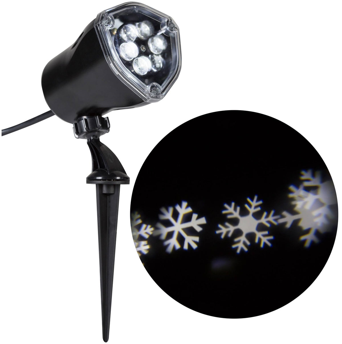 Gemmy 37297 LightShow Projection Snowflake Spotlight, White