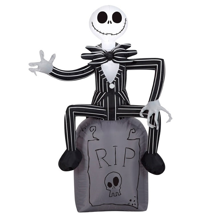 Gemmy 74039 Halloween Inflatable Jack Skellington On Tombstone