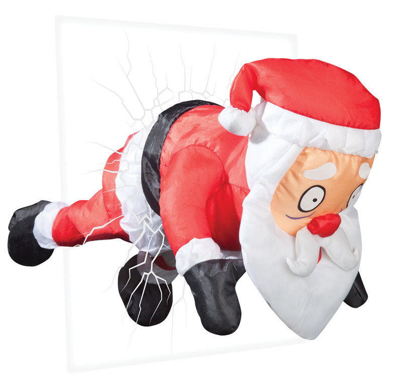 Gemmy 89545 Christmas Animated Window Crashing Santa, 8" x 14"