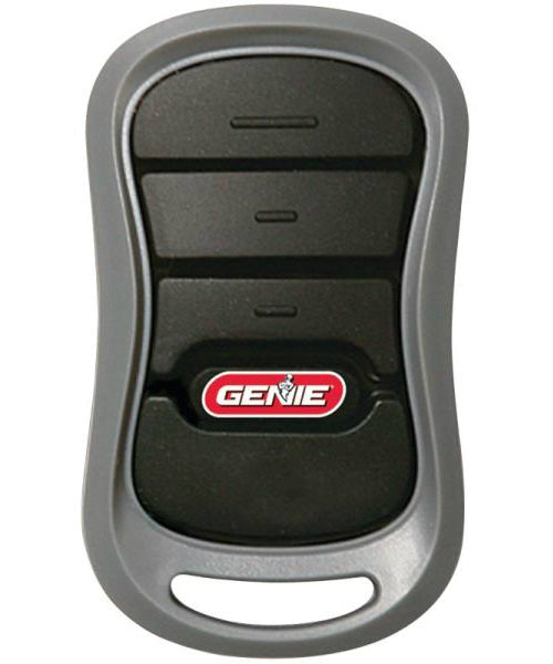 Genie 37330R 3 - Button Garage Door Opener Remote, Black And Silver