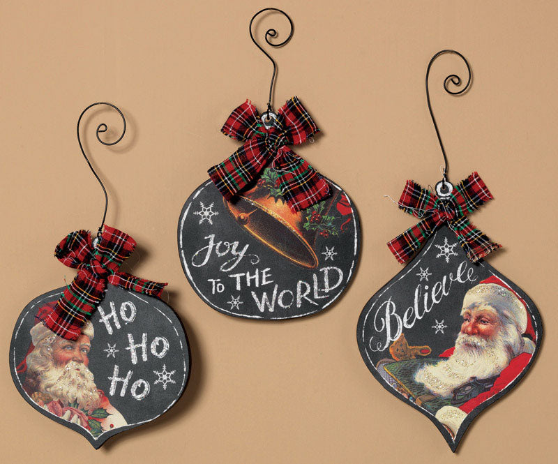 Gerson 2225700 Christmas Ornament Wall Decor Wood Sign, 10-1/2"