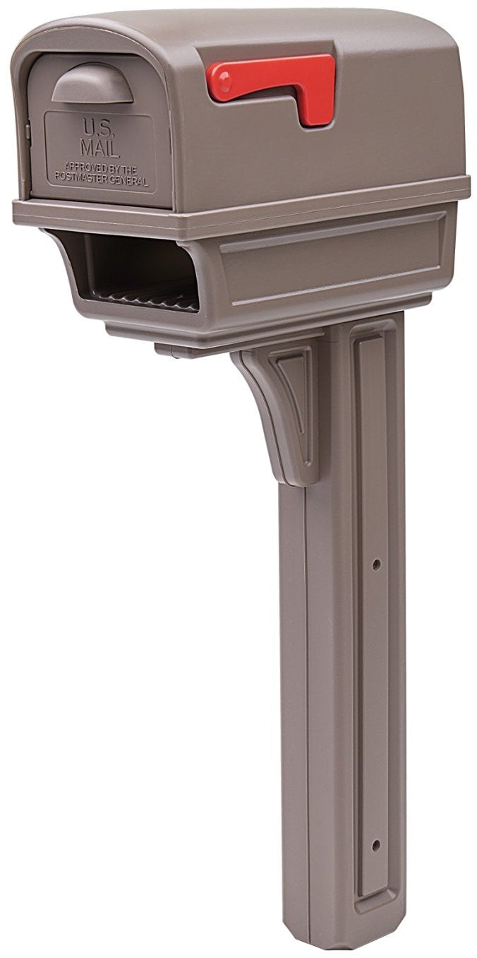 Gibraltar Mailboxes GGC1M0000 Gentry Post Mount, Mocha, Plastic