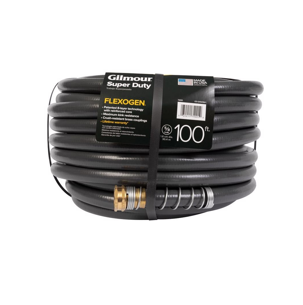 Gilmour 874001-1021 Flexogen Super Duty Garden Hose, 5/8 inch D X 100 ft