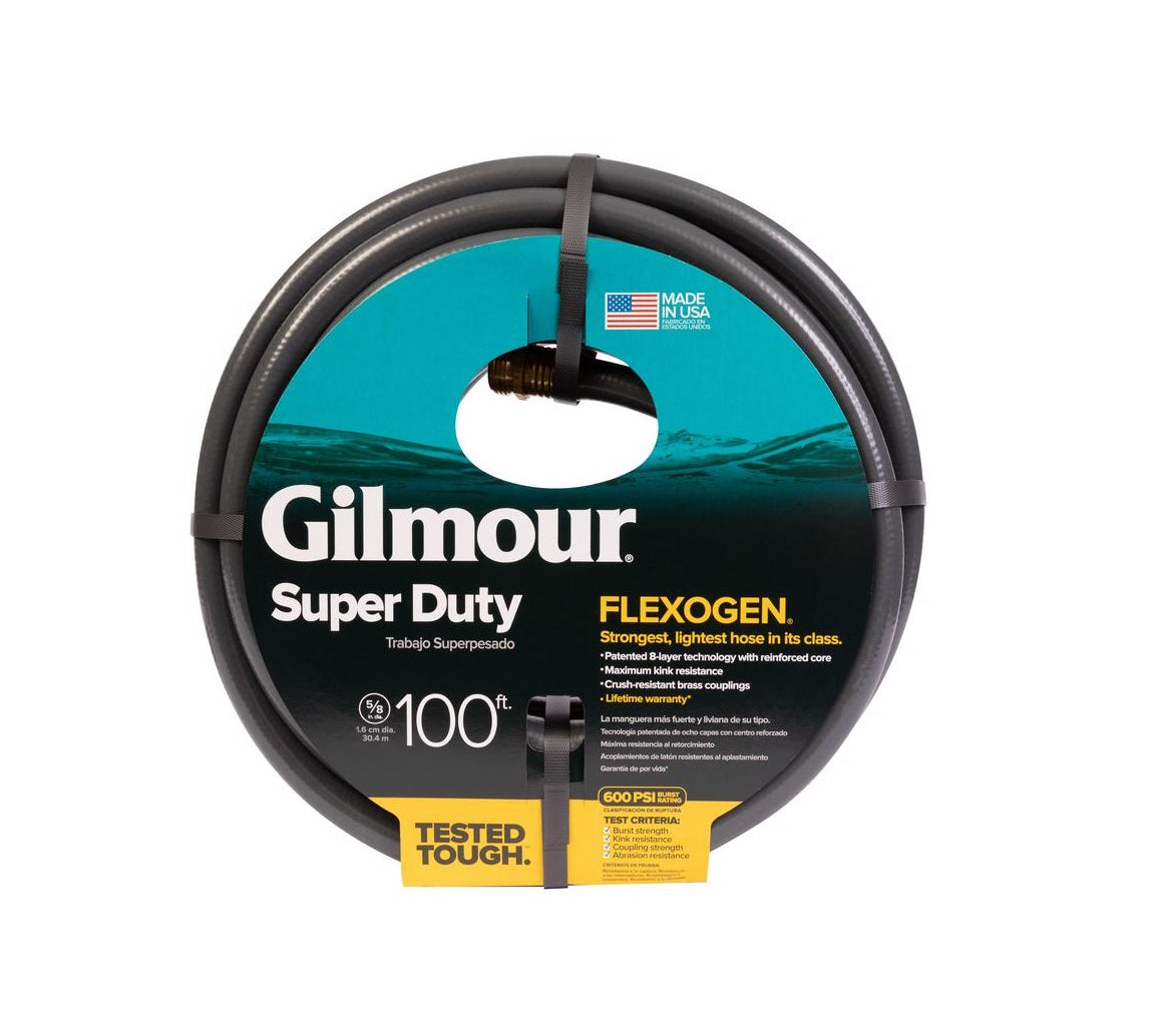 Gilmour 874001-1021 Flexogen Super Duty Garden Hose, 5/8 inch D X 100 ft