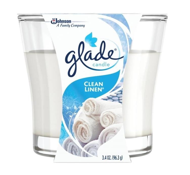Glade 76958 Jar Candle Air Freshener, Clean Linen, 3.4 Oz