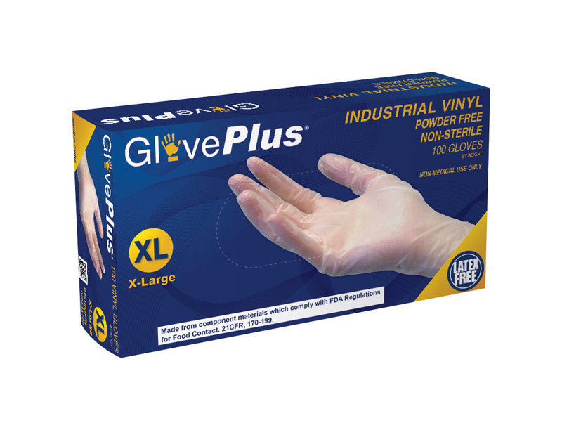 GlovePlus Vinyl Food Service Gloves, Extra Large, shop construction