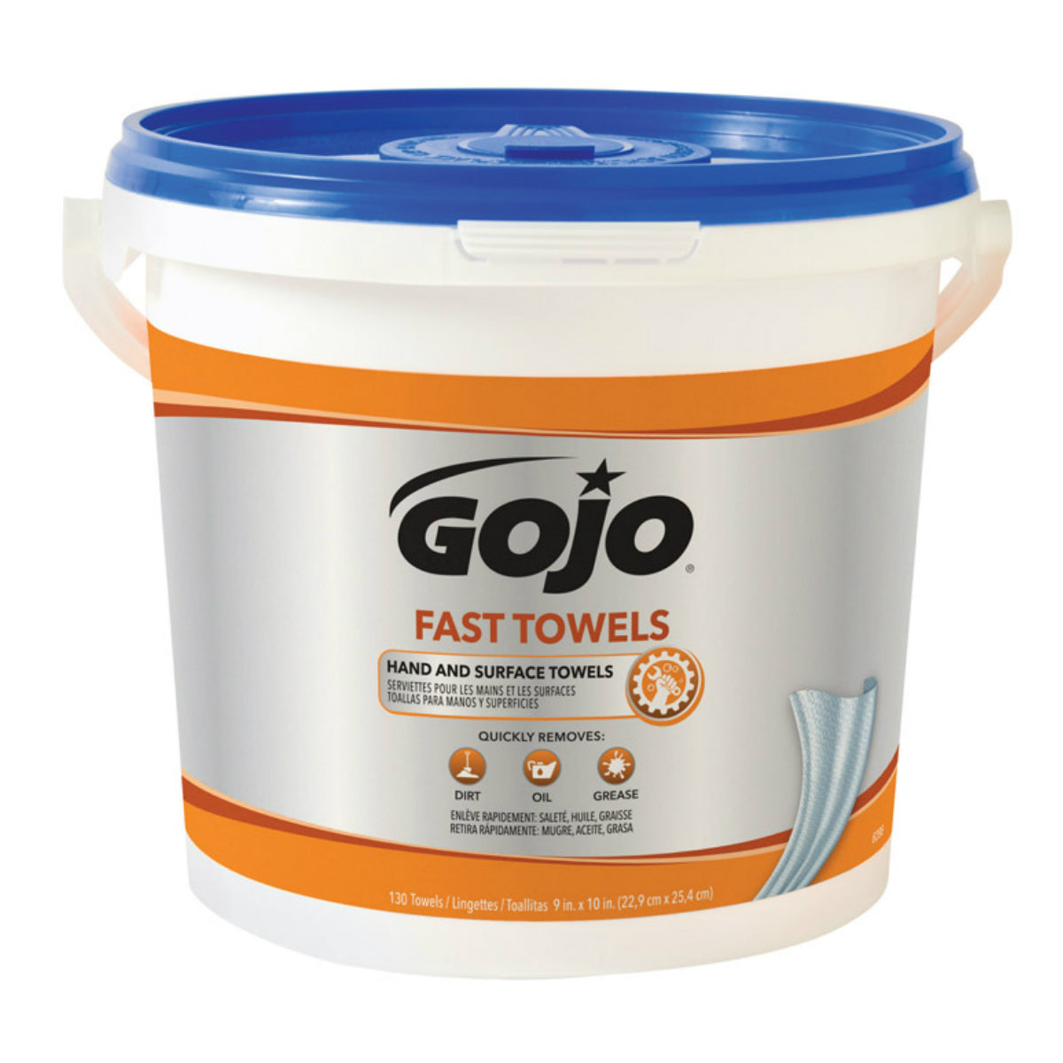Go-Jo 6298-04 Fast Wipes Hand Cleaning Towel, Fresh Citrus