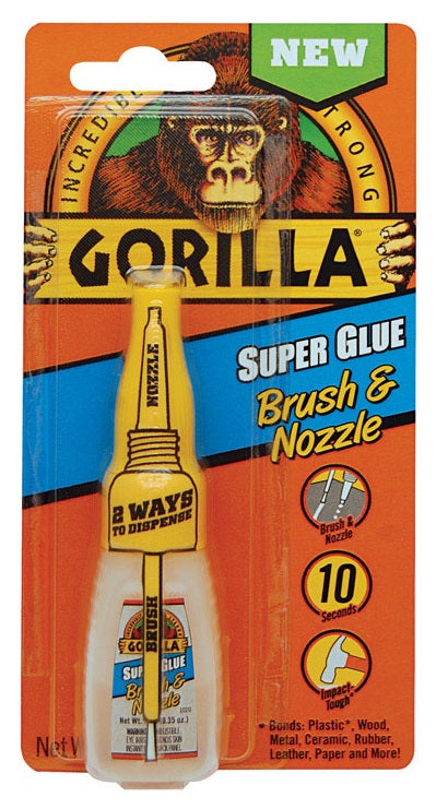 Gorilla Glue 7500102 Super Glue Brush and Nozzle, 10-Gram