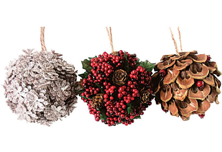 Greenfields 1760C1463ACE Pinecone Christmas Ornament, 110 mm