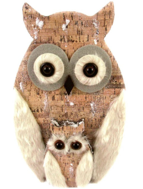 Greenfields 2570F5649ACE Christmas Decoration Tabletop Owl, 14", Brown