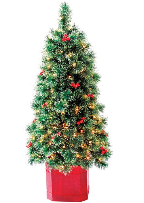 Greenfields BRHO510001AC3 Arcadia Prelit Christmas Tree, 4.5', Green