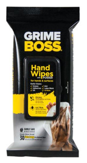 Grime Boss A541S30X Hand Wipe With Dual Scrubbing Action, 30 CT