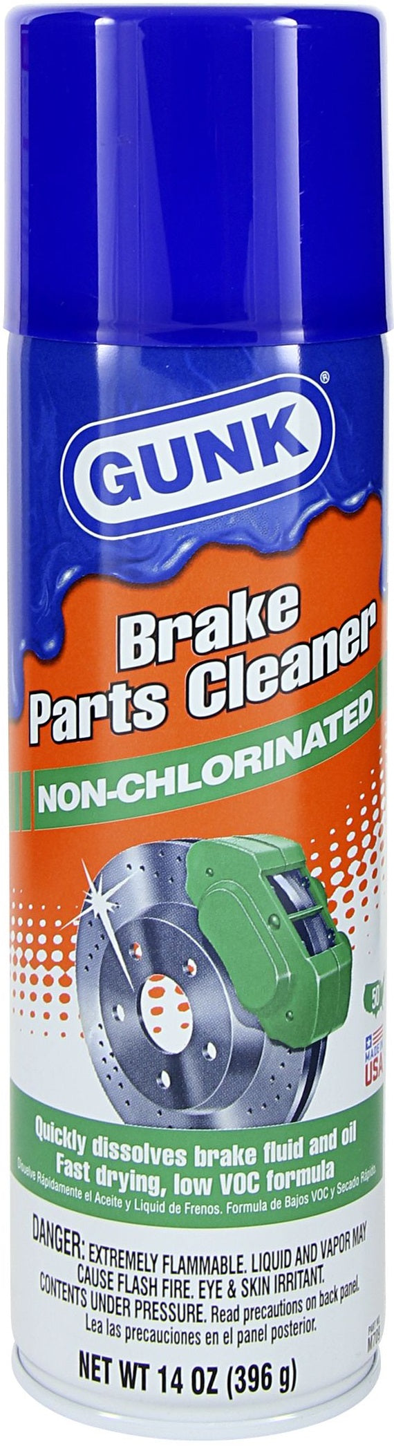 Gunk M709 Non Chlorinated Brake Parts Cleaner, 14 Oz