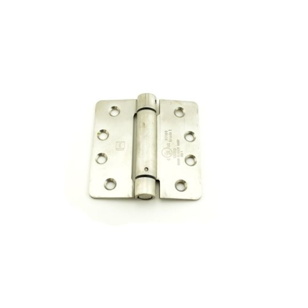 Hager 1734432D Full Mortise Spring Hinge, Satin Stainless Steel, 4 inch x 4 inch