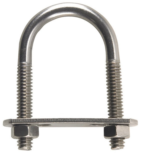 Hampton 02-3450-204 Sainless Steel U-Bolt, 1-1/8" X 2" x 1/4"
