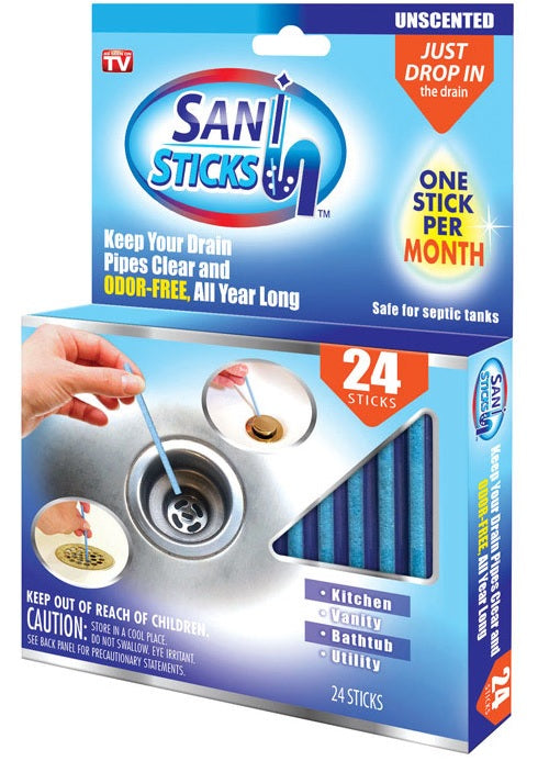 Hampton Direct 40616 Sani Sticks Drain Cleaner & Sanitizer, 24/Pack