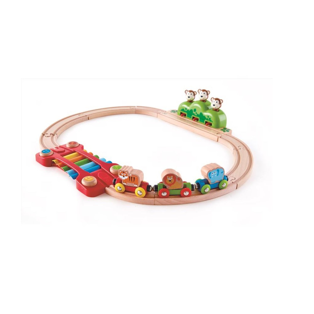 Hape E3825 Music/Monkey Train Set, Wood, Assorted Colors
