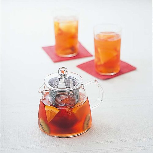 Hario 700ml Glass Teapot With Stainless Steel Strainer - Heat Resistant Tea Pot