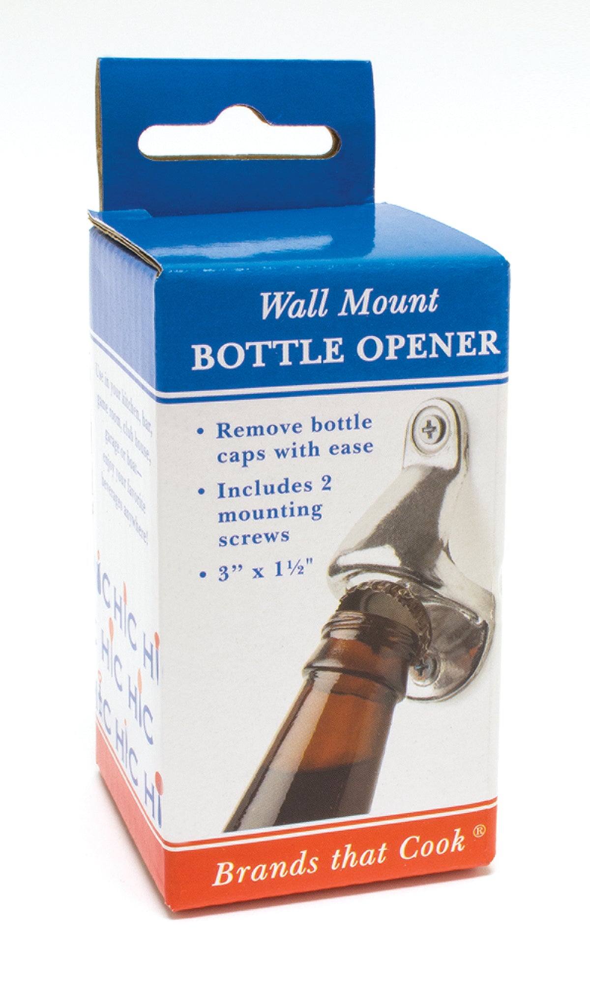 Harold Import 43742 Wall Mounted Bottle Opener, Metal, 3" X 1-1/2 "