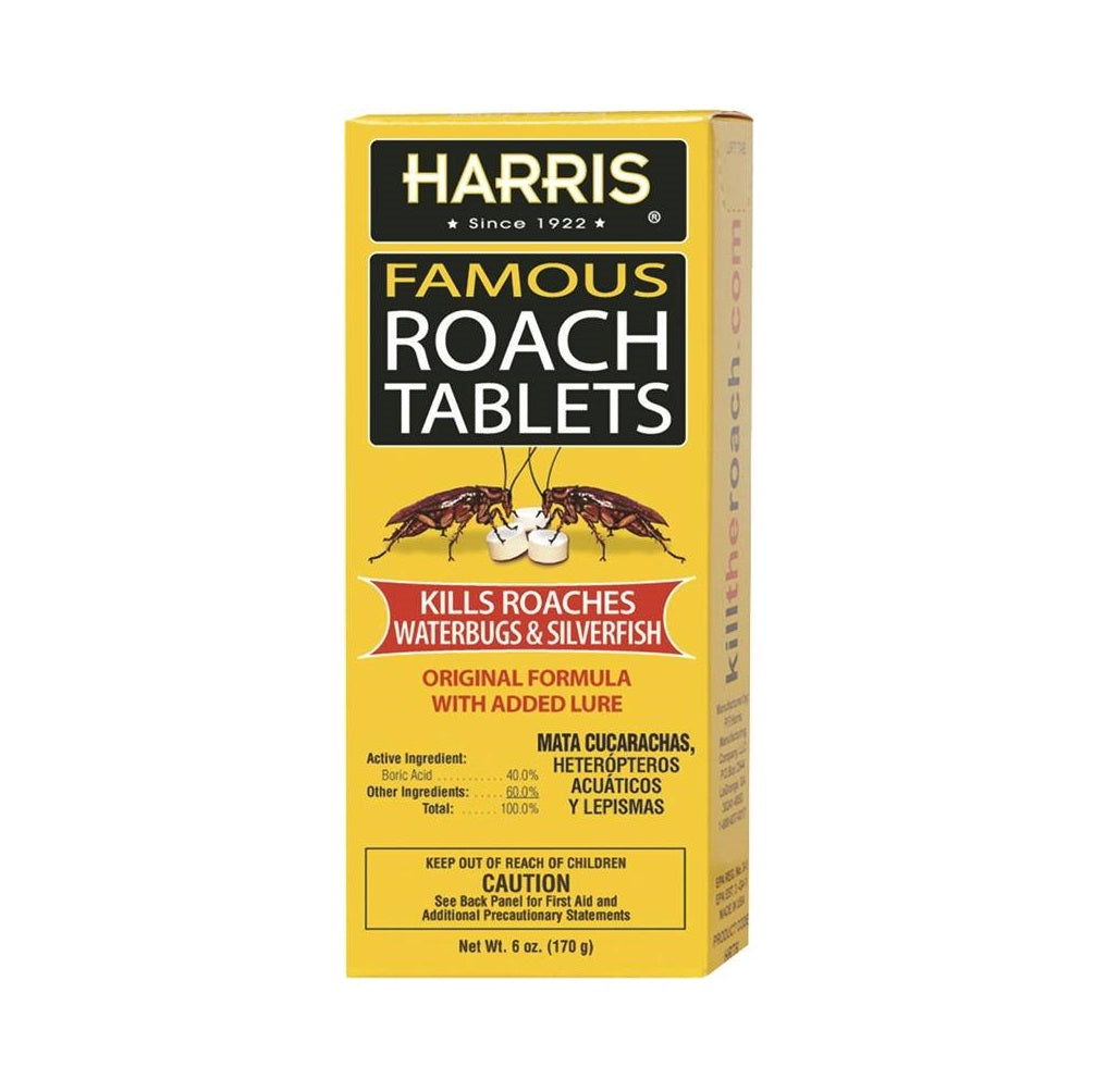 Harris HRT-6 Famous Roach Tablet, Crystalline Solid, 6 oz