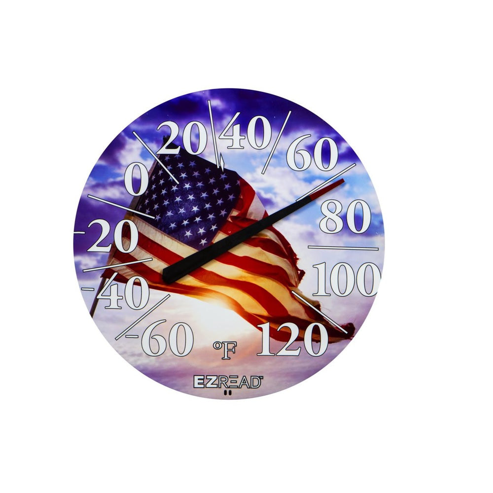 Headwind 840-1221 EZ Read USA Flag Dial Thermometer, Multicolored