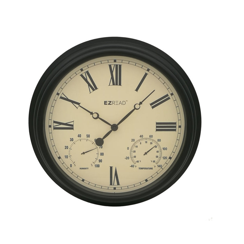 Headwind 850-0057 EZ Read Classic Clock/Thermometer/Hygrometer, Black