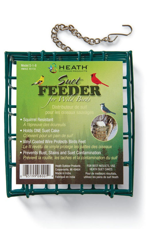 Heath S-1-8 Single Hanging Suet Feeder, Metal