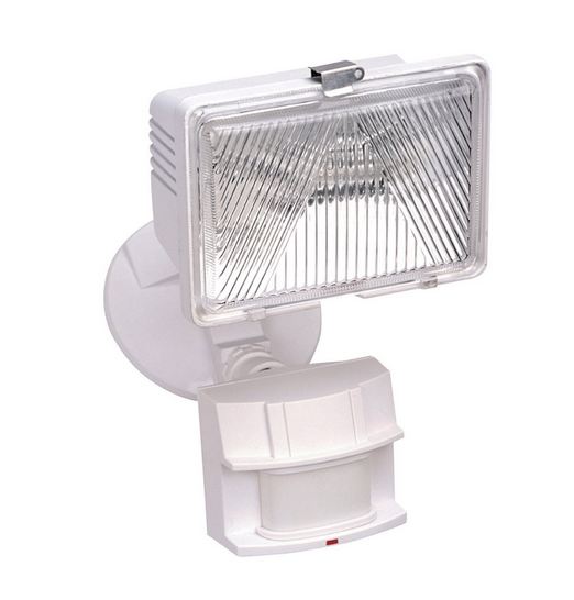 Heath Zenith HZ-5525-WH Security Light, 250 W, 120 V, White