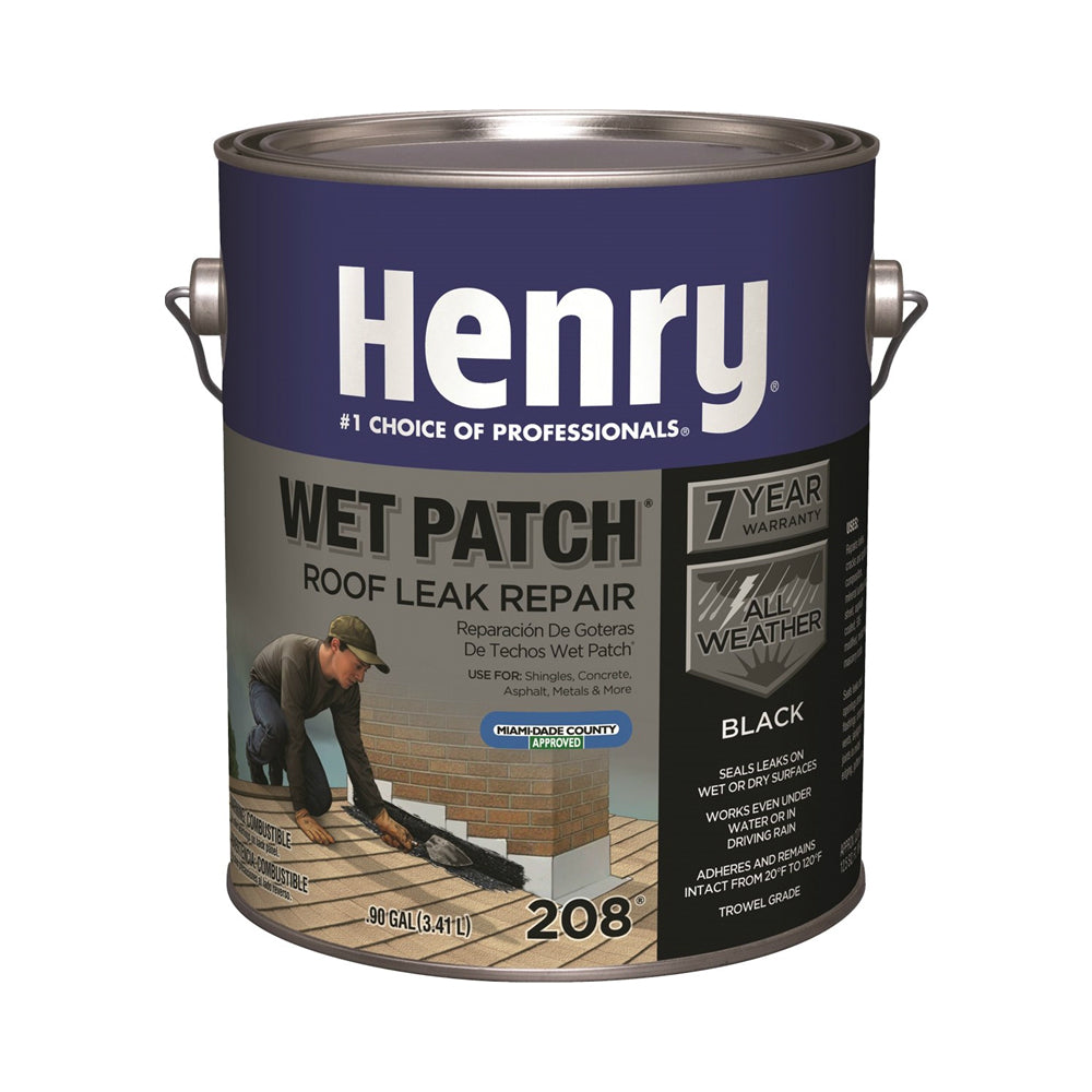 Henry HE208042 Wet Patch Plastic Roof Cement, 0.9 Gallon